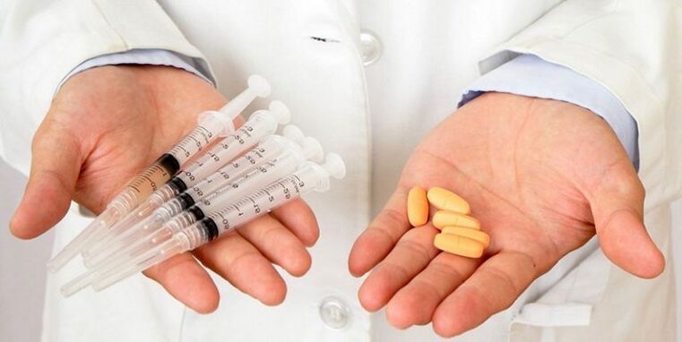 Pharmacological treatment for severe back pain in the lumbar region.