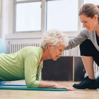 Exercise therapy to relieve muscle tension in the cervical spine.